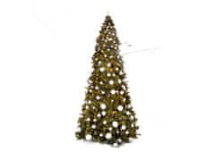 LAALU Zdobený umelý vianočný stromček so 74 ozdobami BASIC SILVER 500 cm stromček so stojanom a vianočnými ozdobami