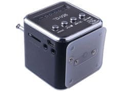 Verk  06211 Prenosné mini rádio Bluetooth 5.0, 3 W, čierne