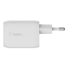 Belkin Duálna sieťová nabíjačka 65W BoostCharge Pro Dual USB-C GaN, Biela