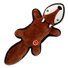 Dog Fantasy Hračka DOG FANTASY Recycled Toy liška pískací se šustícím ocasem 39 cm