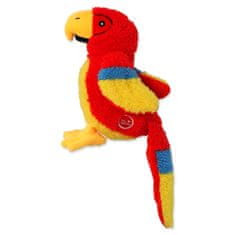 Dog Fantasy Hračka DOG FANTASY Recycled Toy papoušek pískací se šustícím ocasem 23 cm