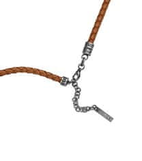 Police Elegantný kožený náhrdelník pre mužov Barrell PEAGN0035002