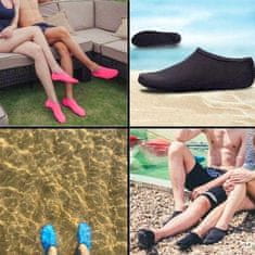 VIVVA® Protišmykové ochranné unisex ponožky do vody – čierna, 30-33 | SEASOLES