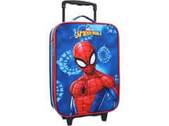 Vadobag Detský modrý kufor Spiderman