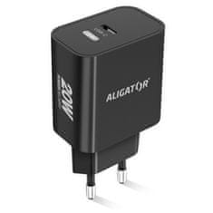 Aligator Nabíječka do sítě Power Delivery 20W, USB-C + USB-C kabel - černá