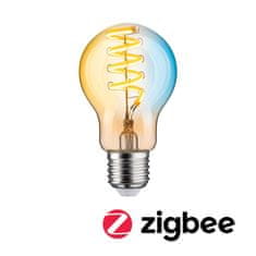 Paulmann PAULMANN Filament 230V Smart Home Zigbee 3.0 LED žiarovka E27 7,5W meniteľná biela stmievateľné zlatá 29155