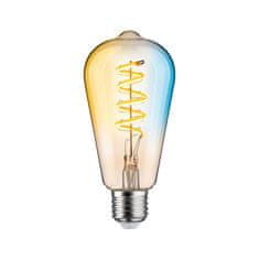 Paulmann PAULMANN Filament 230V Smart Home Zigbee 3.0 LED žiarovka ST64 E27 7,5W meniteľná biela stmievateľné zlatá 29157