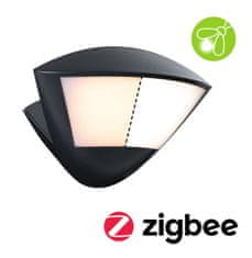 Paulmann PAULMANN LED vonkajšie nástenné svietidlo Smart Home Zigbee 3.0 Skyla pohybové čidlo neláka hmyz IP44 226x164mm CCT 10W 230V antracit hliník 94864