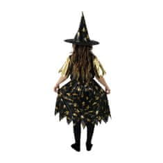 Rappa Detský kostým čarodejnice čierno-zlatá (M) e-obal