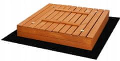 SAND TROPIC Drevené pieskovisko s lavičkami a príslušenstvom 120x120cm (impregnované)