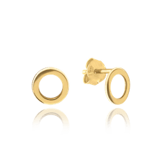 MINET Zlaté náušnice krúžky Au 585/1000 0,70g