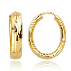 MINET Zlaté náušnice hrubé krúžky Au 585/1000 3,15g