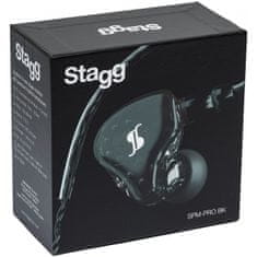 Stagg SPM-PRO BK, 3-driver in-ear slúchadlá, čierna