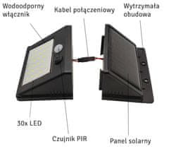 Kaxl Solárna LED lampa so snímačom pohybu a súmraku ZD53B