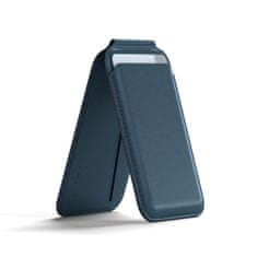 Satechi Magnetický stojan / peňaženka Vegan-Leather pre Apple iPhone 12/13/14/15, Modrá