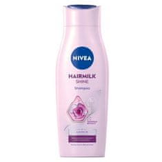 Nivea Ošetrujúci šampón s mliečnymi a hodvábnymi proteínmi na unavené vlasy bez lesku Hair milk Shine ( Ca (Objem 400 ml)