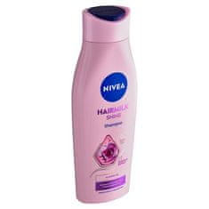 Nivea Ošetrujúci šampón s mliečnymi a hodvábnymi proteínmi na unavené vlasy bez lesku Hair milk Shine ( Ca (Objem 400 ml)