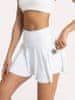 VIVVA® Dámska športová sukňa so zabudovanými šortkami a vreckom – biela, veľkosť S/M | SKORTIFY