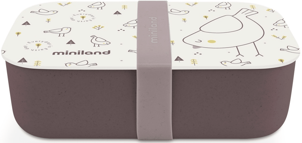 Miniland Baby Box na jídlo Natur ptáček
