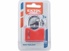 Extol Premium Zámok vysací 40mm, s ochranným plastom, EXTOL PREMIUM