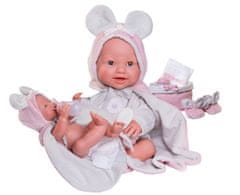 Rappa Antonio Juan - MIA - žmurkajúca a cikajúca bábika bábätko - 42 cm