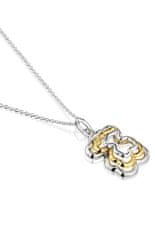 Tous Pôvabný strieborný náhrdelník s bicolor príveskom 1004018200 (retiazka, prívesok)