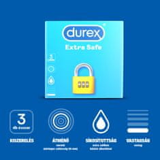 Durex extra safe - bezpečné kondómy (3 ks)