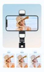 Mcdodo Double Shot Stick, Selfie Tyč, Statív, Bluetooth, Statív, Biela, Mcdodo