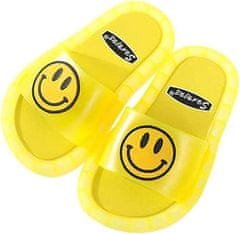 JOJOY® Zábavné detské papučky/šľapky s LED svetielkami a smajlíkom – žltá, 32/33 | HAPPYS