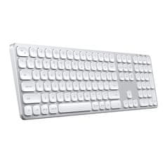 Satechi Hliníková klávesnica Bluetooth s numerickou klávesnicou Pre MacBook Pro/Air M2/ M1, Strieborný