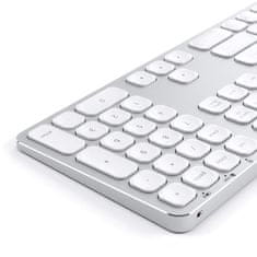 Satechi Hliníková klávesnica Bluetooth s numerickou klávesnicou Pre MacBook Pro/Air M2/ M1, Strieborný