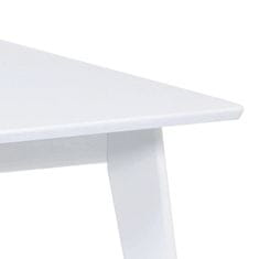 Autronic - Jedálenský stôl 120x75x75 cm, masív kaučukovník, biely matný lak - AUT-008 WT