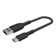 Belkin USB-C kábel, 15cm, čierny - odolný
