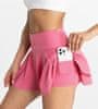 Dámska športová sukňa so zabudovanými šortkami a vreckom – ružová, veľkosť S/M | SKORTIFY