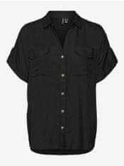Vero Moda Čierna dámska košeľa Vero Moda Bumpy XL