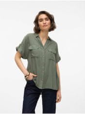 Vero Moda Zelená dámska košeľa Vero Moda Bumpy L