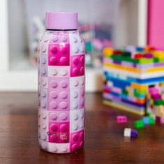 QUOKKA Solid Kids termoska pre deti 510 ml, pink bricks