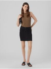 Vero Moda Čierna dámska džínsová sukňa Vero Moda Luna XS