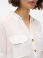 Vero Moda Biela dámska košeľa Vero Moda Bumpy XS