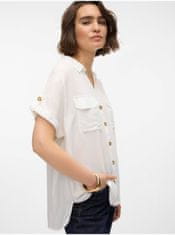 Vero Moda Biela dámska košeľa Vero Moda Bumpy XL
