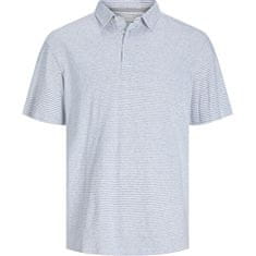 Jack&Jones Plus Pánske polo tričko JPRCC Relaxed Fit 12257595 Bright White (Veľkosť 3XL)