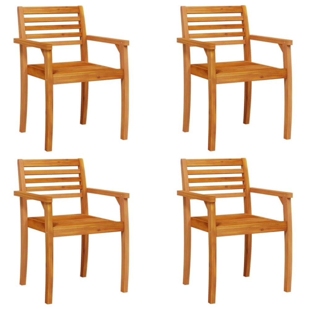 Vidaxl Záhradné stoličky 4 ks 59x55x85 cm akáciový masív