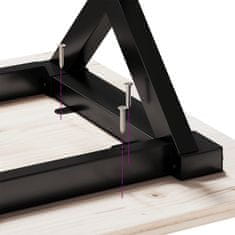 Vidaxl Konferenčný stolík v tvare X 50x50x35 cm borovica a liatina