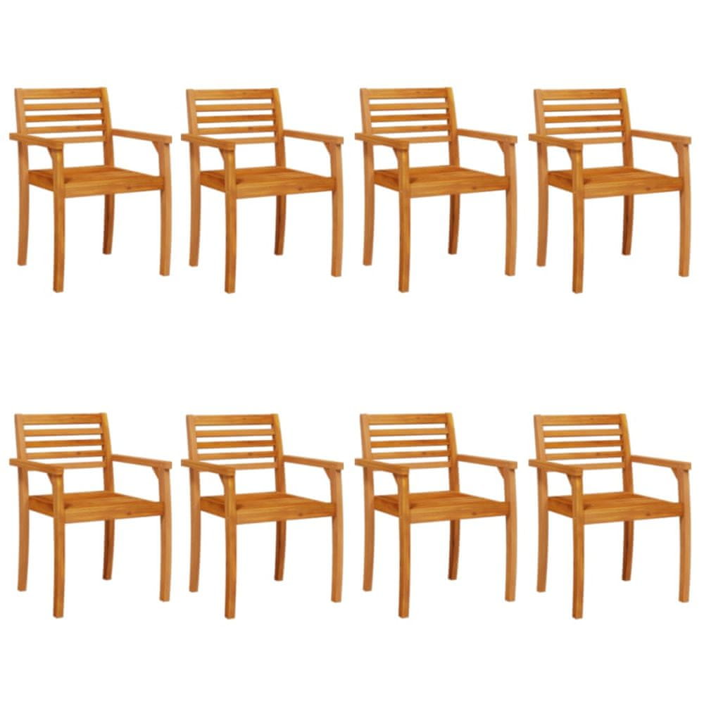 Vidaxl Záhradné stoličky 8 ks 59x55x85 cm akáciový masív