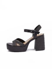 Orsay Čierne dámske sandále na podpätku 36