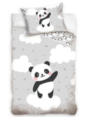 Tip Trade Obliečky bavlna do postieľky Panda na obláčiku 100x135, 40x60 cm