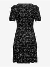 ONLY Čierne dámske bodkované šaty ONLY Verona XL