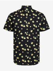 Jack&Jones Čierna pánska vzorovaná košeľa s krátkym rukávom Jack & Jones Sunshade S