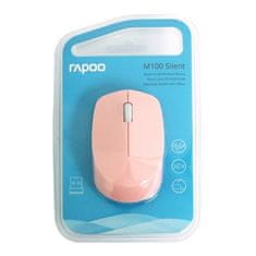 Rapoo Počítačová myš M100 / optická/ 3 tlačítka/ 1300DPI - růžová