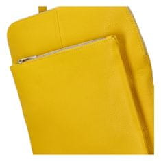 Delami Vera Pelle Priestranný dámsky kožený batoh Jean, žltý